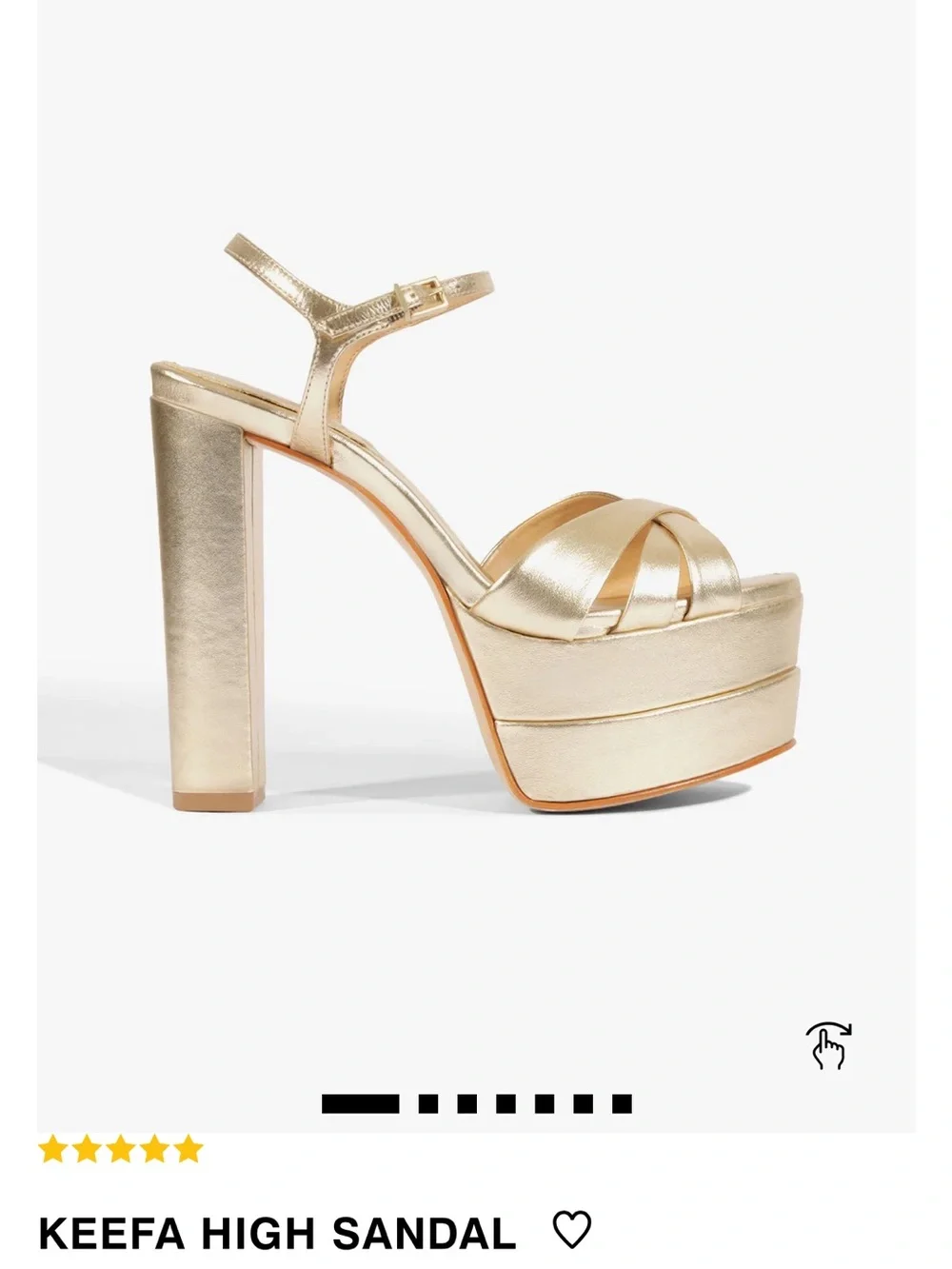 SCHUTZ Keefa Platform Sandal - Metallic Gold